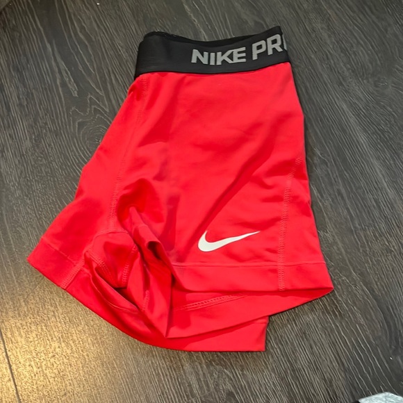 Nike Pants - Red Nike pro spandex shorts